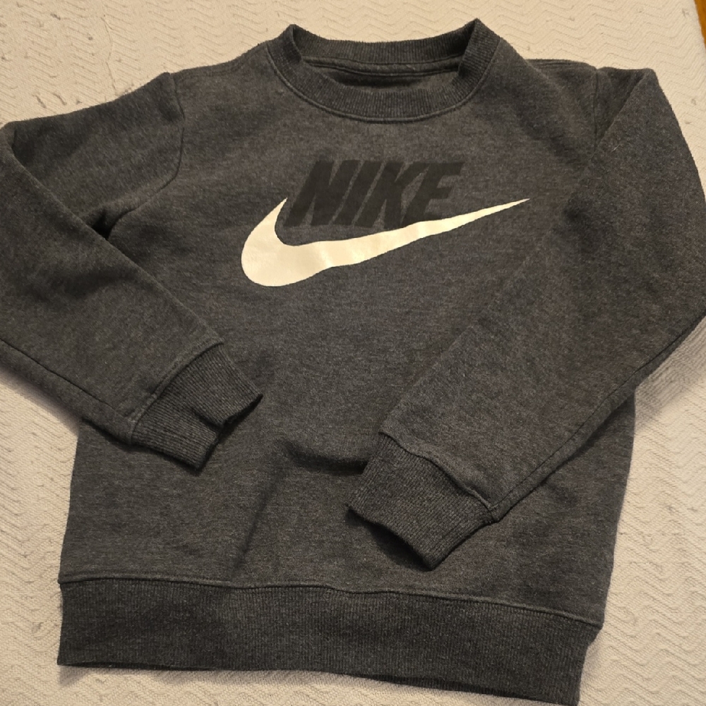 Nike Boys Dark Gray Crewneck Sweater